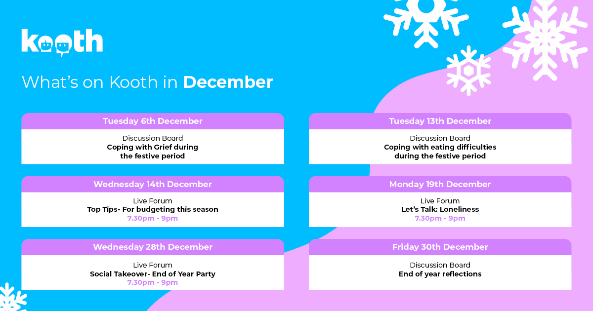 Kooth whats on December 2022
