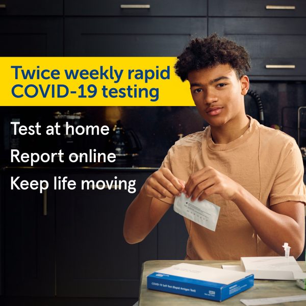 Twice weekly rapid COVID-19 testing SQ
