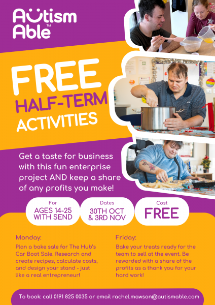 Free October Half-Term Activities Poster